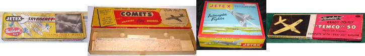 Jetex, Berkeley and Comet boxed kits